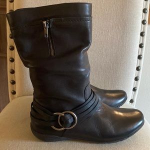 R&D Horse Horseback Riding Equestrian Leather Boots Black Size 7-7.5 (38)